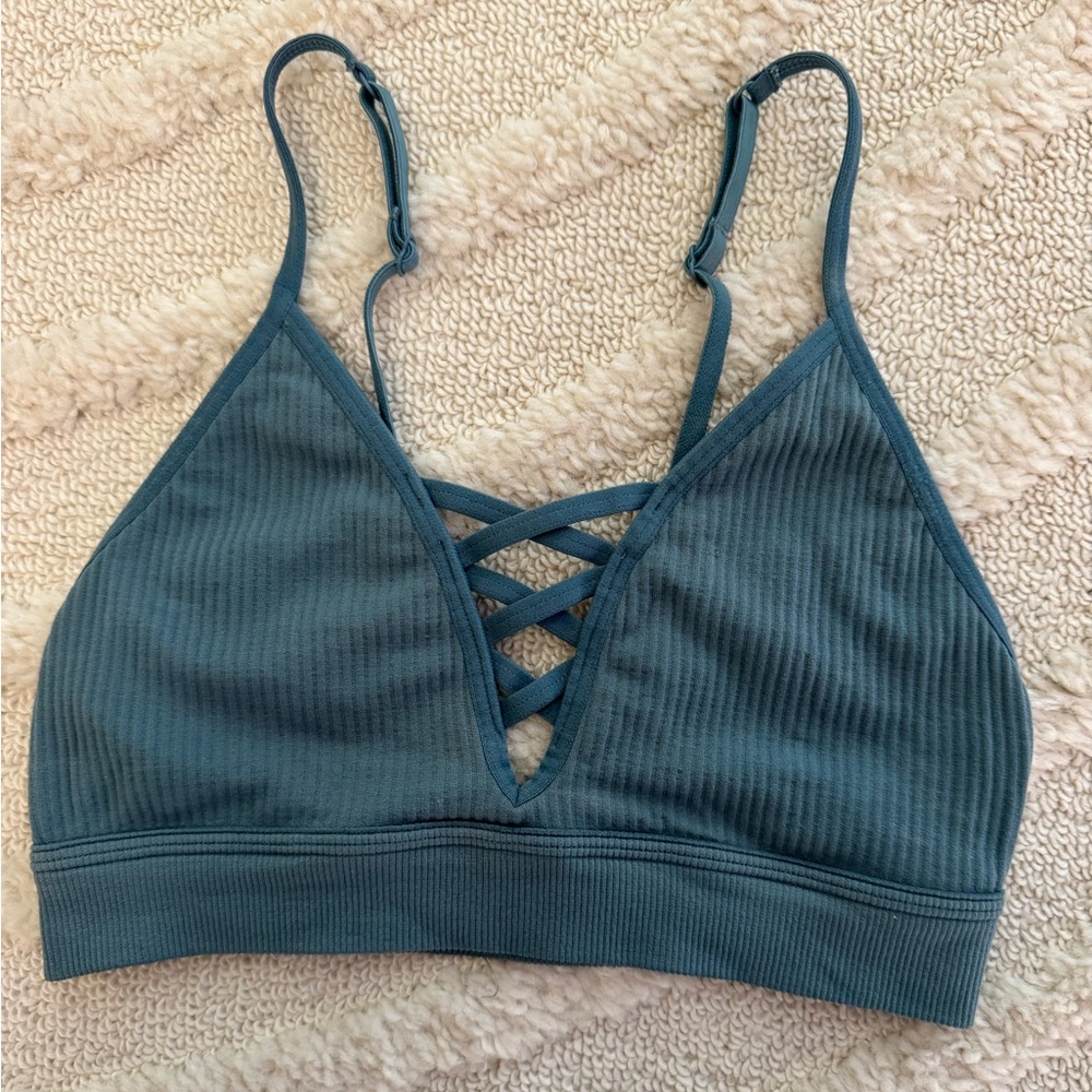 PINK Victoria’s Secret Weekender Seamless Bralette Blue Size Small